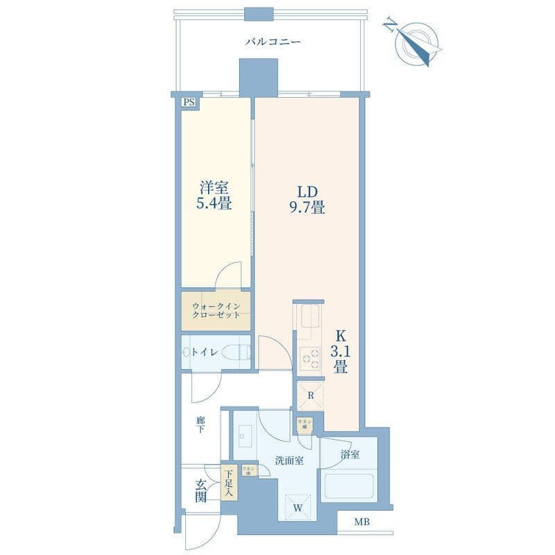クロスエアタワー 2309 間取り図
