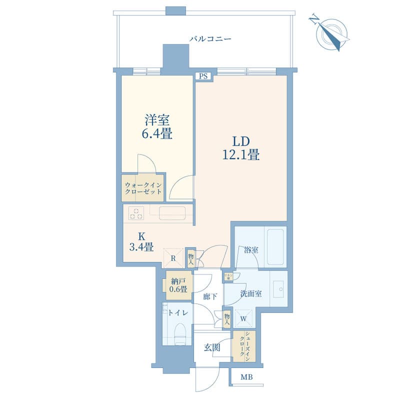 クロスエアタワー 2505 間取り図