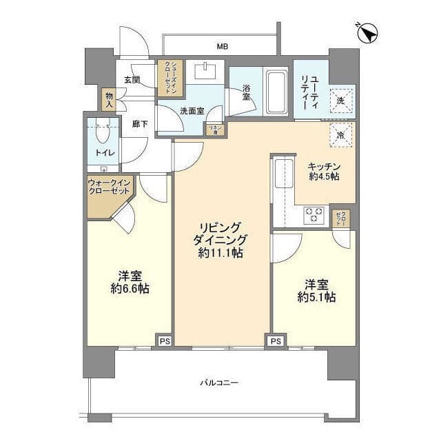 クロスエアタワー 2615 間取り図