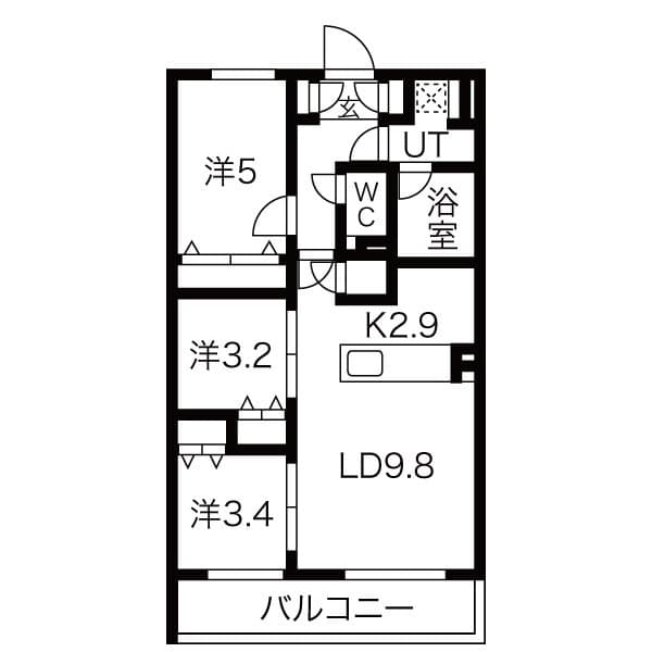 テラス上石神井ウエスト 204 間取り図