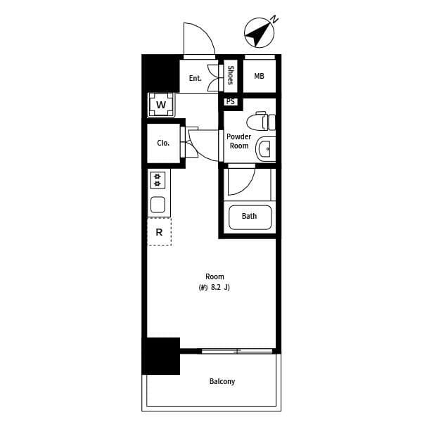 RELUXIA横濱反町 506 間取り図