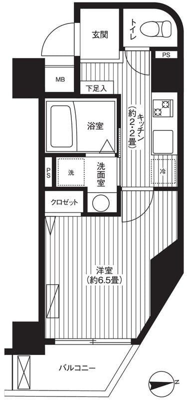 ハラスパジオ下北沢 501 間取り図