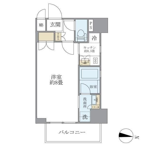 レクシード両国駅前 1009 間取り図