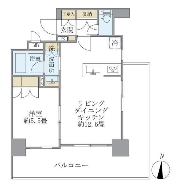 レクシード両国駅前 203 間取り図