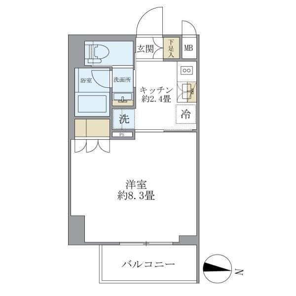 レクシード両国駅前 706 間取り図
