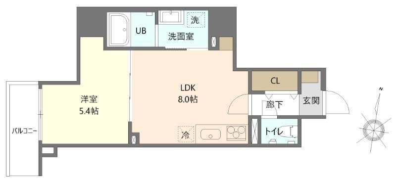 オークレジデンス亀沢 504 間取り図