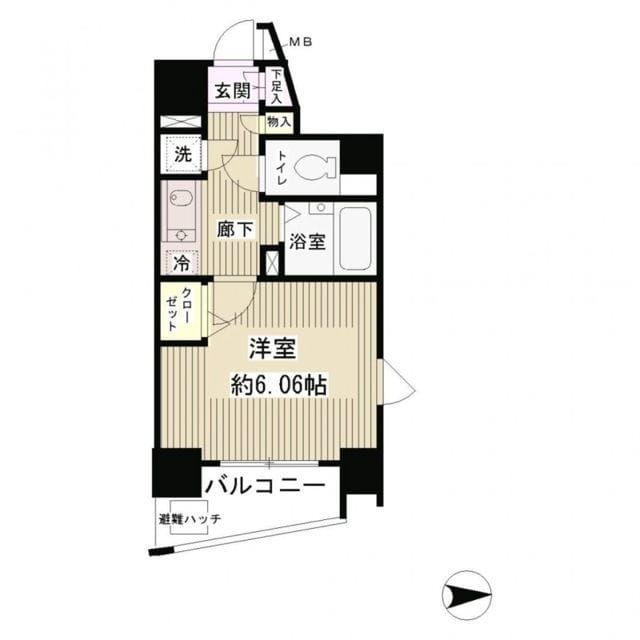 レジディア新中野 0902 間取り図