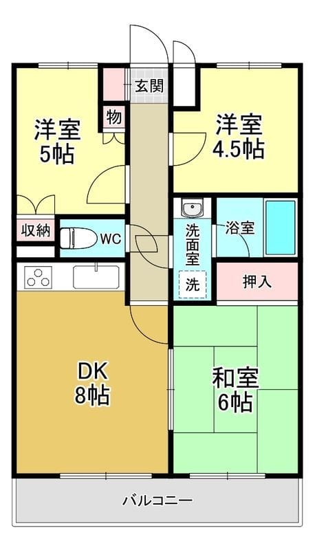 クレアールスギモト 301 間取り図