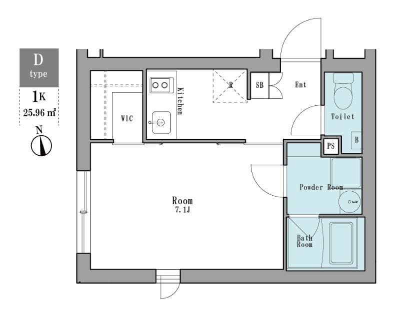 LEGALAND白金高輪 301 間取り図