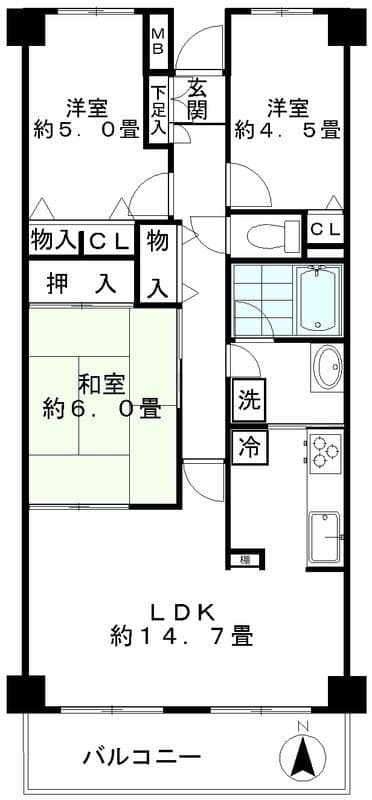 ジュネス 412 間取り図