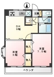 パーシモン西嶺 201 間取り図