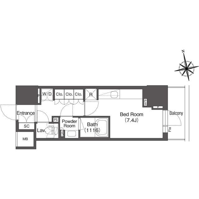 コンフォリア東上野 1208 間取り図