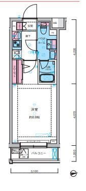 ガリシア旗の台 305 間取り図