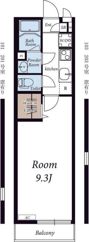 リブリ・フラムドール 203 間取り図