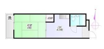 ハイツオーエド 602 間取り図