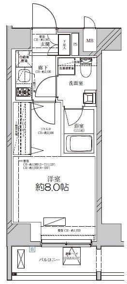 ディアレイシャス尾久駅前 1203 間取り図