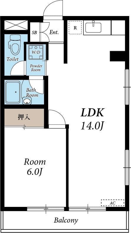 ブラン・ルージュ 303 間取り図