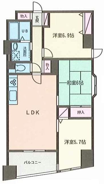 グレースレジデンス 702 間取り図