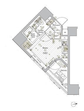 リライア大森 801 間取り図