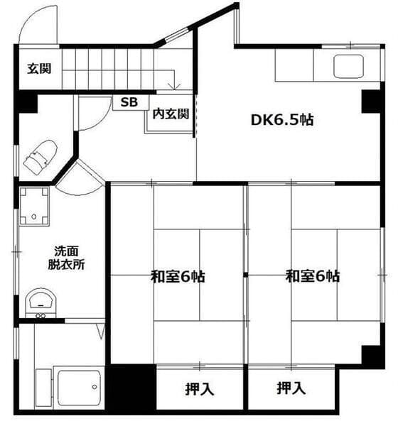 清田アパート 3階 8万円/入力なし/入力なし 間取り図