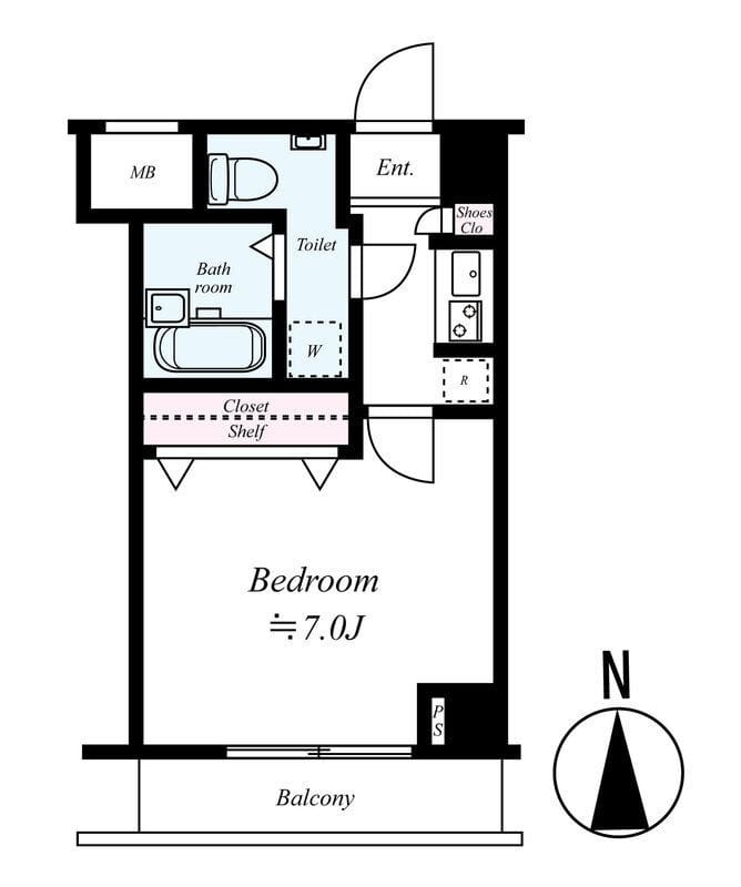 アークフラッツ品川 105 間取り図
