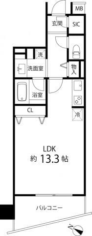 グレイスコート志村三丁目 507 間取り図