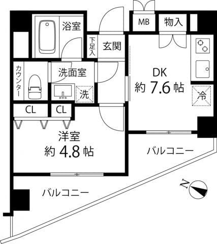 グレイスコート志村三丁目 608 間取り図