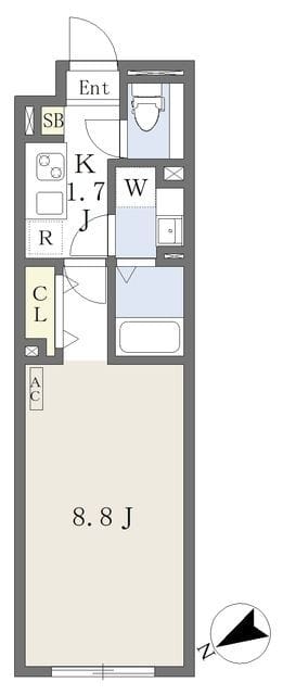 NOZOMIO上中里 402 間取り図
