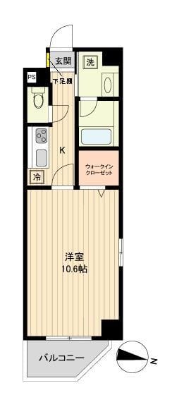 ベルメゾン若林 0505 間取り図
