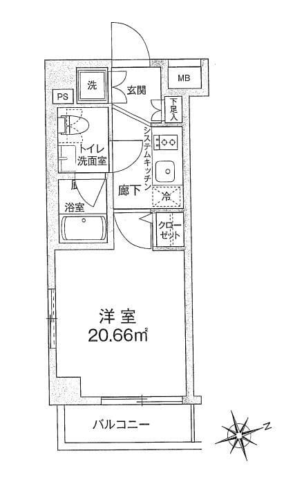 パークロッジ久我山 502 間取り図