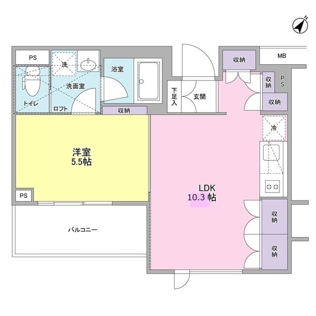 スタイリオ中延ⅡWEST 101 間取り図