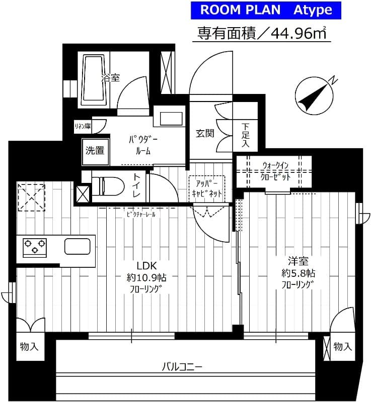 ステージファースト蔵前アジールコート 601 間取り図