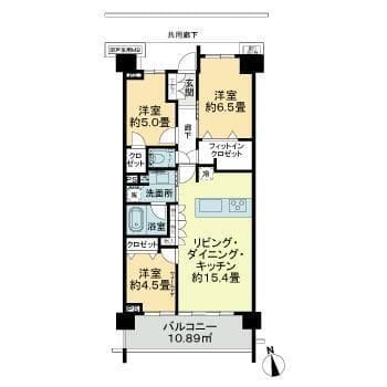 プラウド世田谷砧ガーデンテラス 0413 間取り図