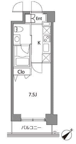 カスタリア中目黒 322 間取り図
