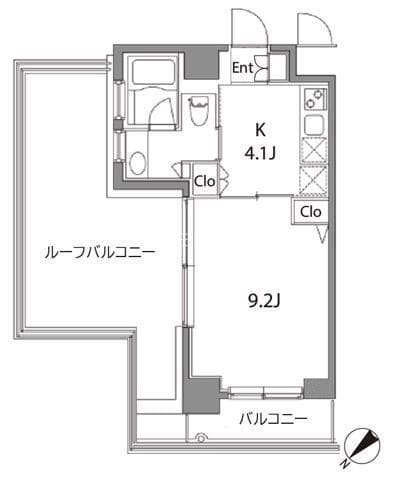 カスタリア中目黒 401 間取り図