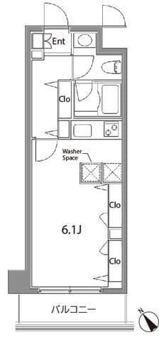 カスタリア中目黒 505 間取り図