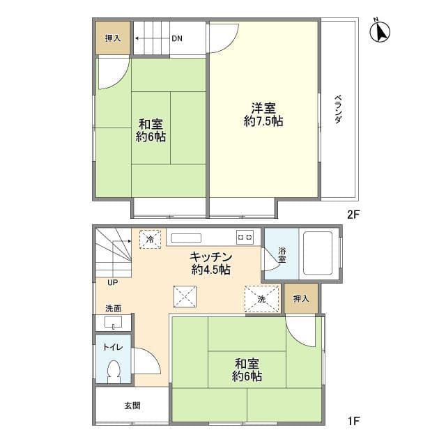 本天沼1丁目貸家 10.9万円/入力なし/なし 間取り図