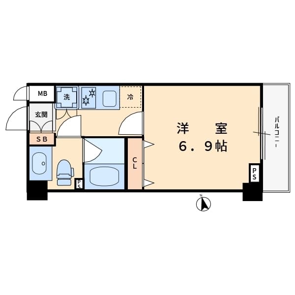 コンテント浅草橋 704 間取り図