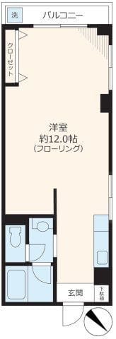 動坂ハイツ 405 間取り図
