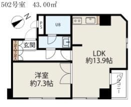 骨董通りビル 402 間取り図