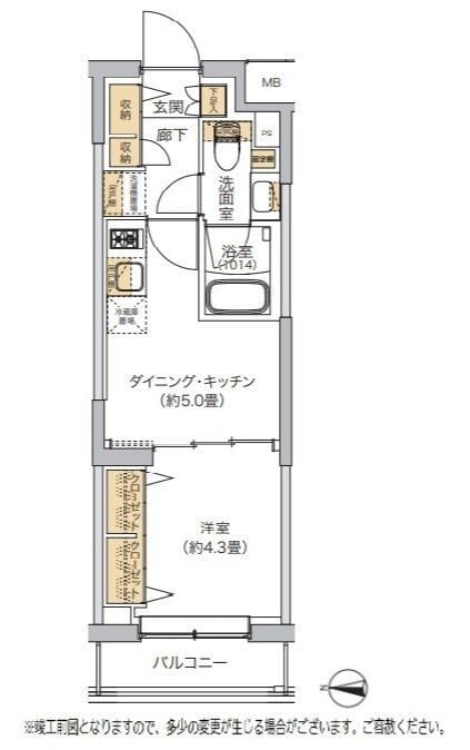 リビオメゾン湯島 102 間取り図
