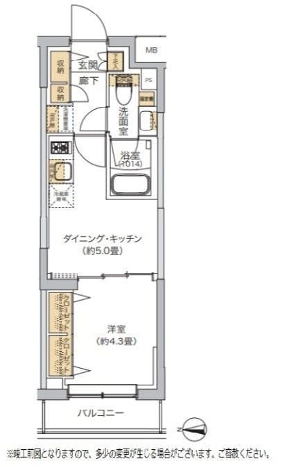 リビオメゾン湯島 104 間取り図