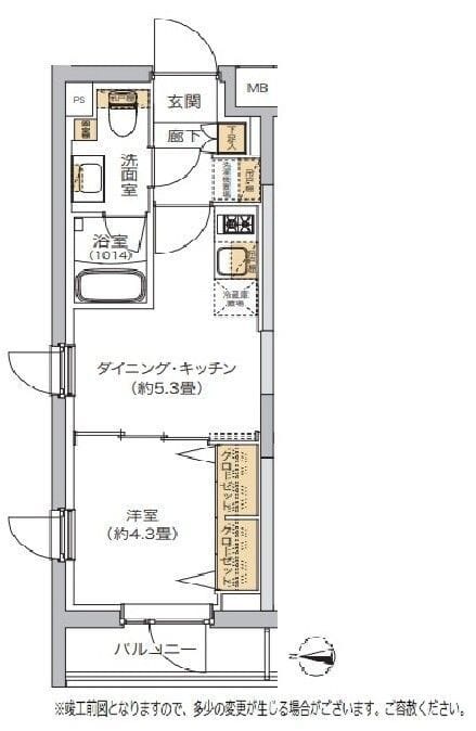 リビオメゾン湯島 201 間取り図
