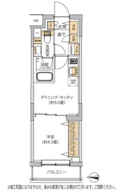 リビオメゾン湯島 202 間取り図