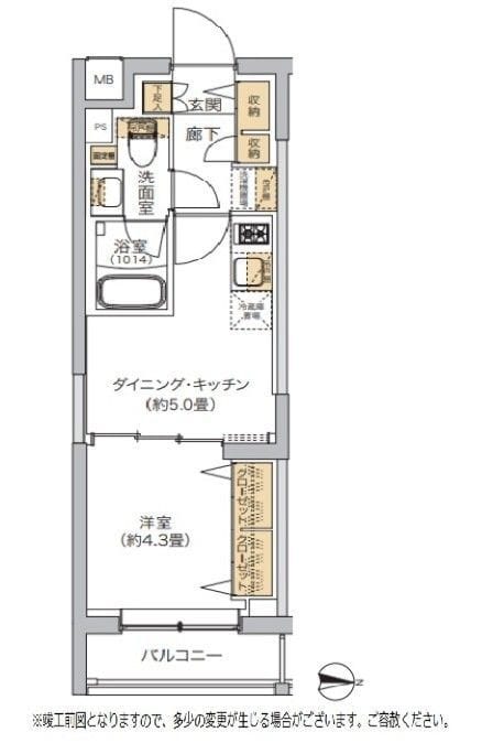 リビオメゾン湯島 307 間取り図