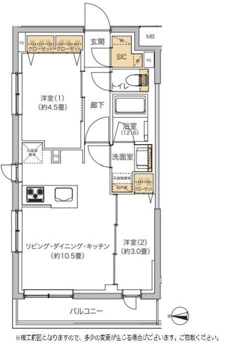 リビオメゾン湯島 401 間取り図