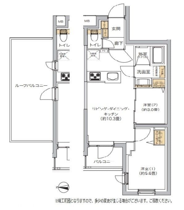 リビオメゾン湯島 501 間取り図