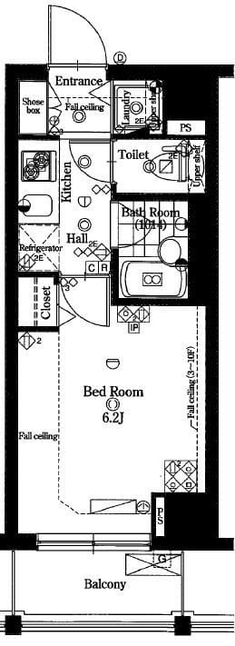 グラントゥルース西日暮里 902 間取り図