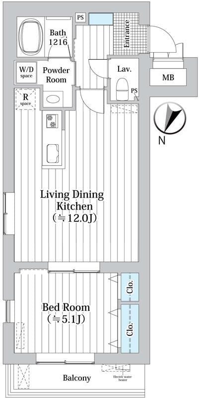 MDM柿の木坂 302 間取り図