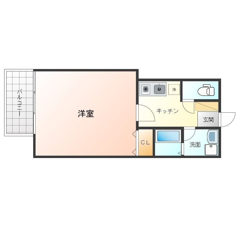 アルファキューブ西大島 401 間取り図